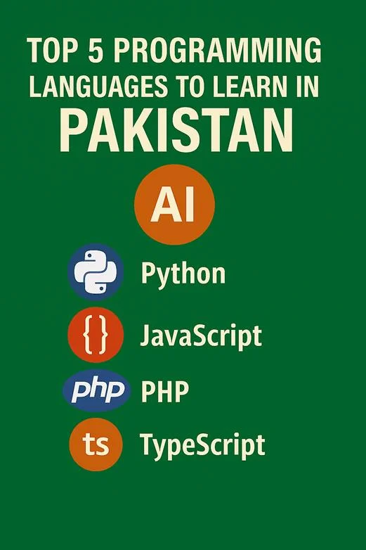 Top 5 programming language in Pakistan